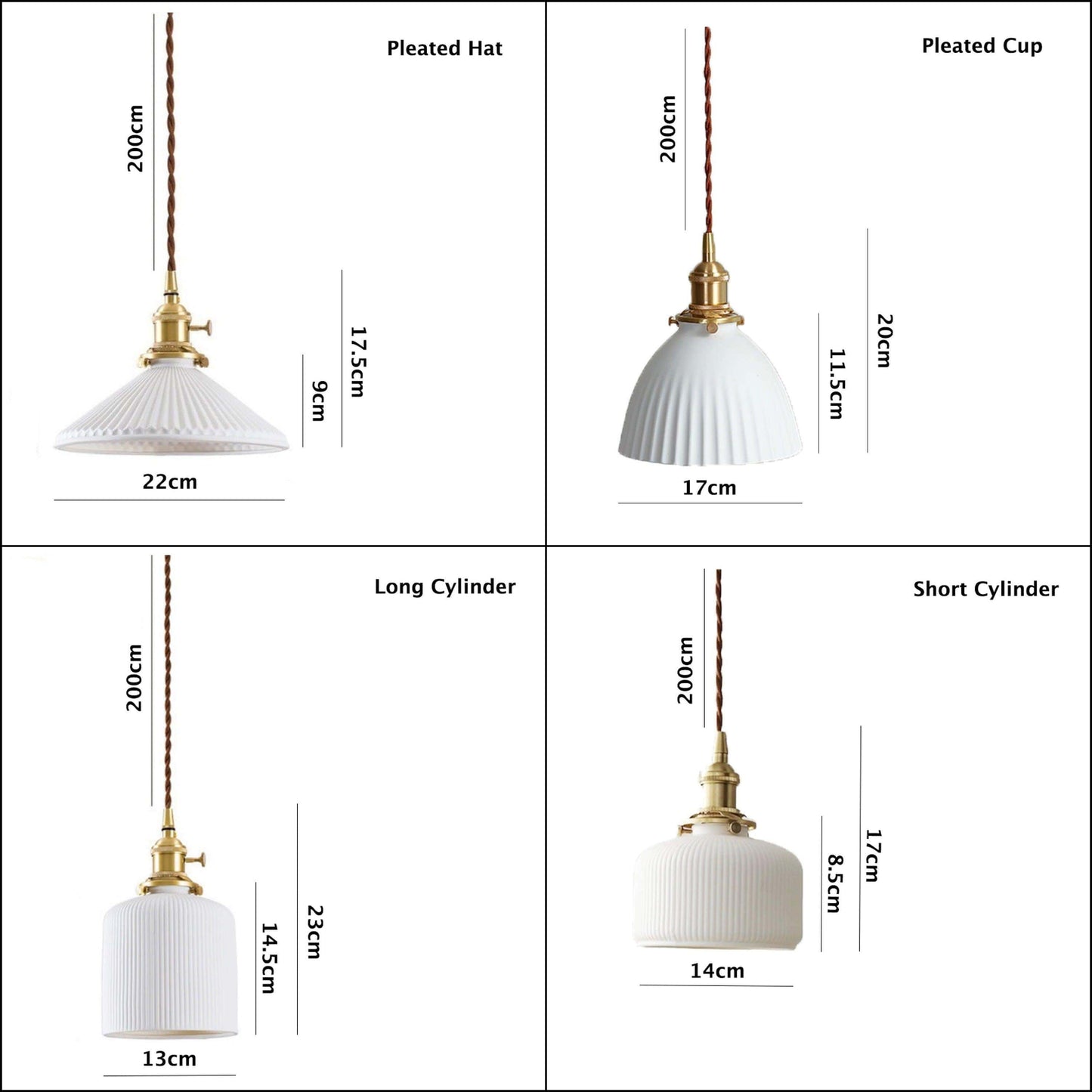 Stylish Ceramic Pendant LED Light with Unique Shade