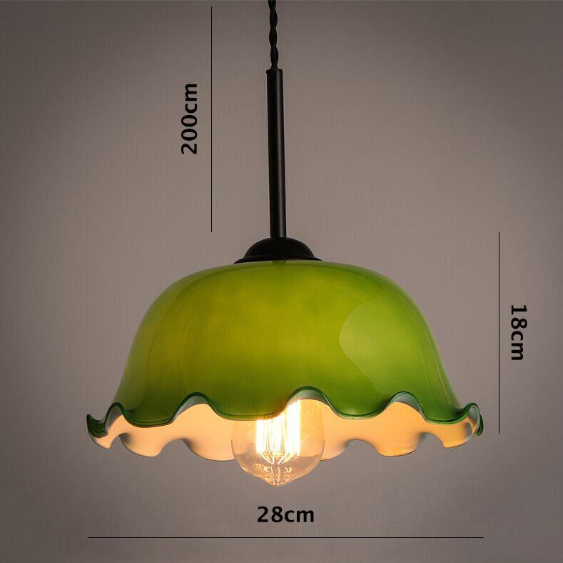 Elegant Glass Pendant Light with Fabric Shade