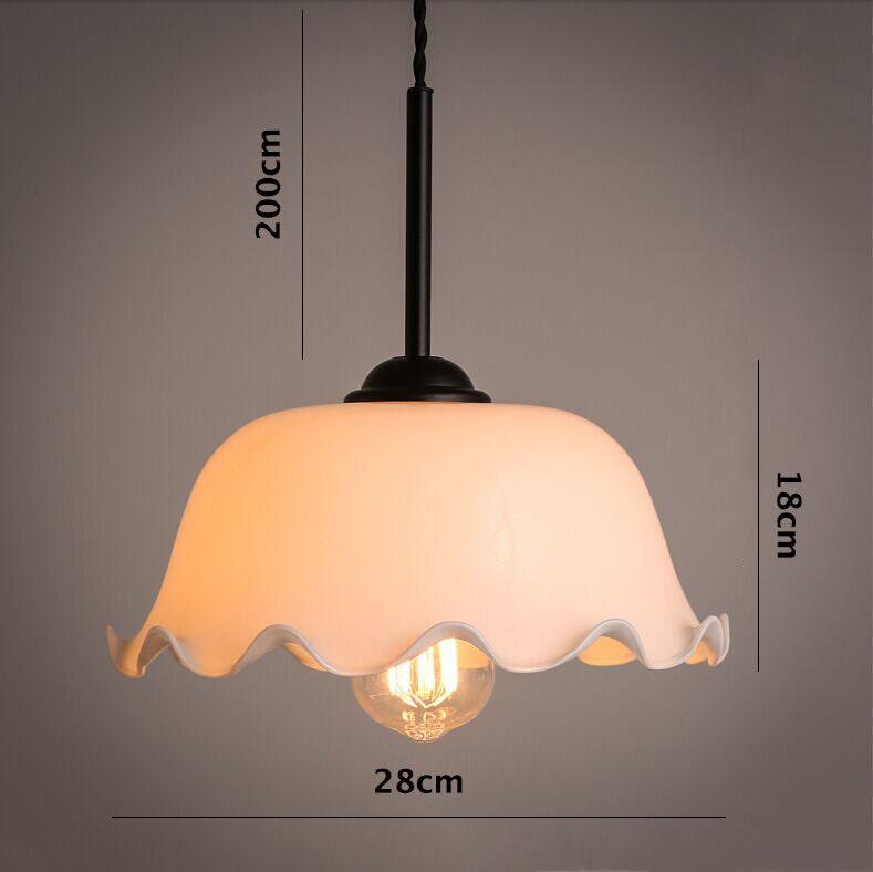 Elegant Glass Pendant Light with Fabric Shade