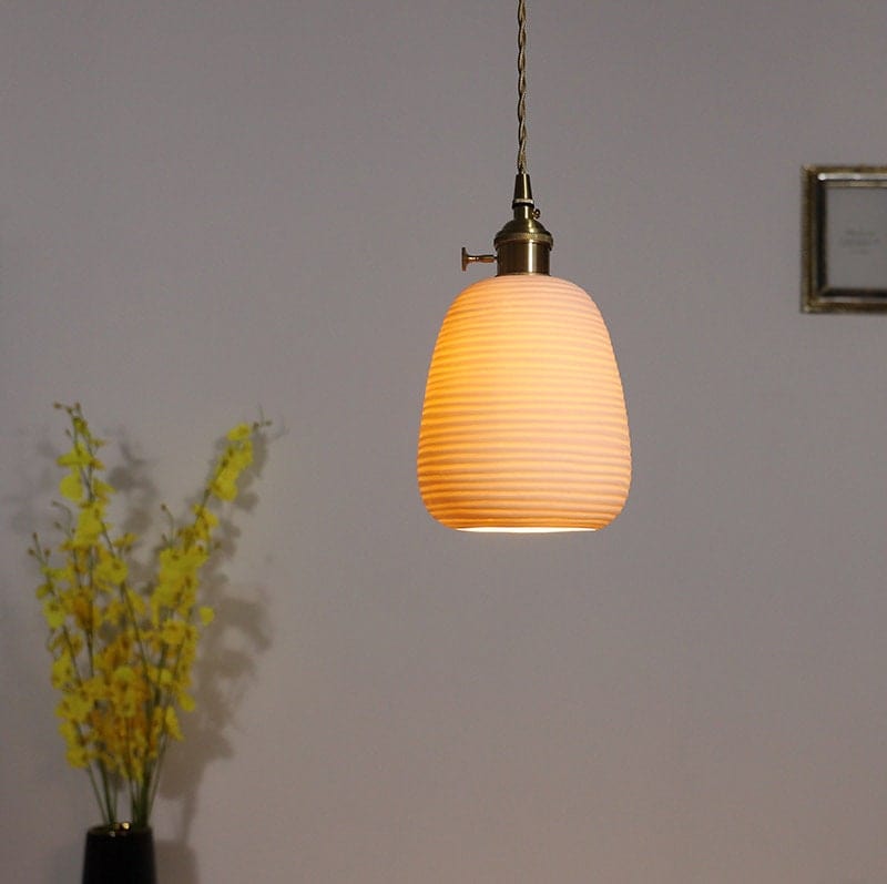 Asian Style Ceramic LED Hanging Light