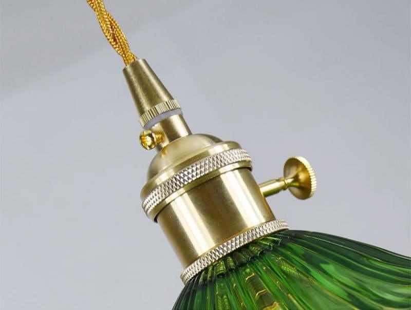 Elegant Glass Floral Pendant Light with LED Bulb