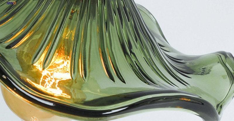 Elegant Glass Floral Pendant Light with LED Bulb