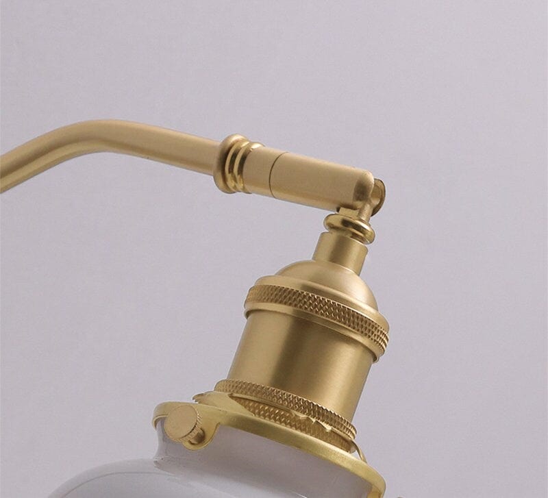 Classic Ceramic LED Wall Lamp With Wooden Mount