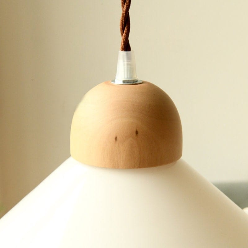 Classic White Glass Floral LED Pendant Light