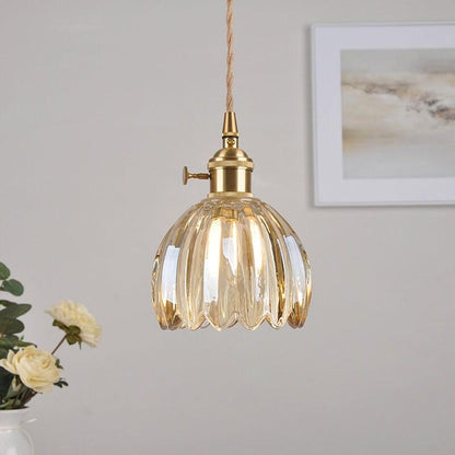 Small Elegant Glass Pendant Lamp with LED Bulb