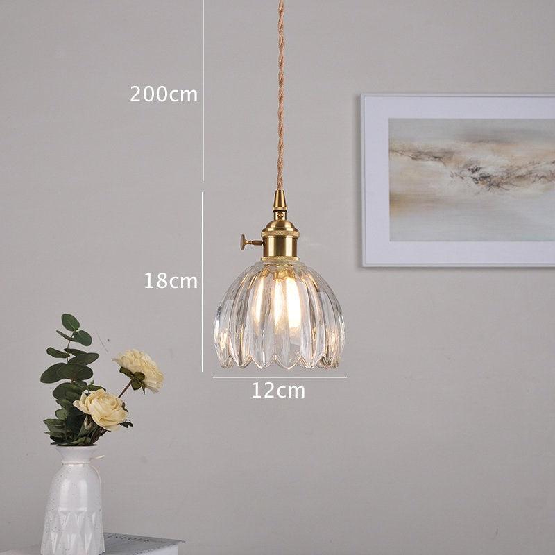 Small Elegant Glass Pendant Lamp with LED Bulb