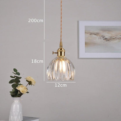 Small Elegant Glass Pendant Lamp with LED Bulb