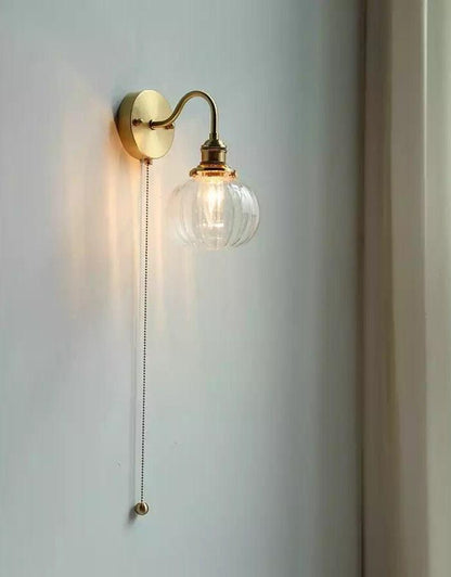 Retro Glass Sphere Wall Lamp