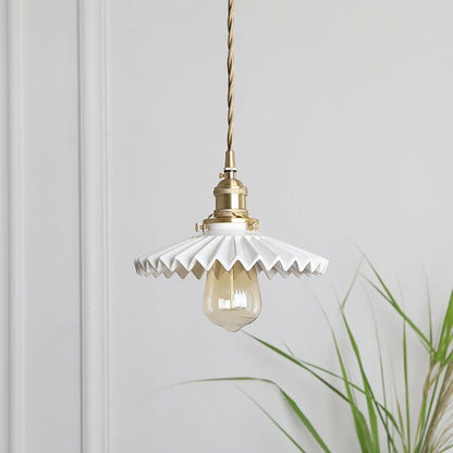 Elegant Ceramic Pendant Lamp with LED Light Included