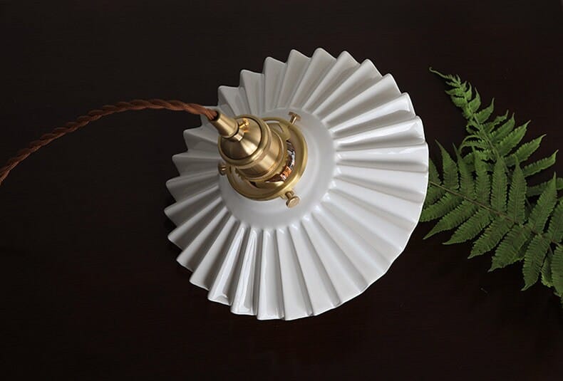 Elegant Ceramic Pendant Lamp with LED Light Included