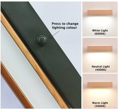 Modern Wooden Adjustable Bedside Lamp