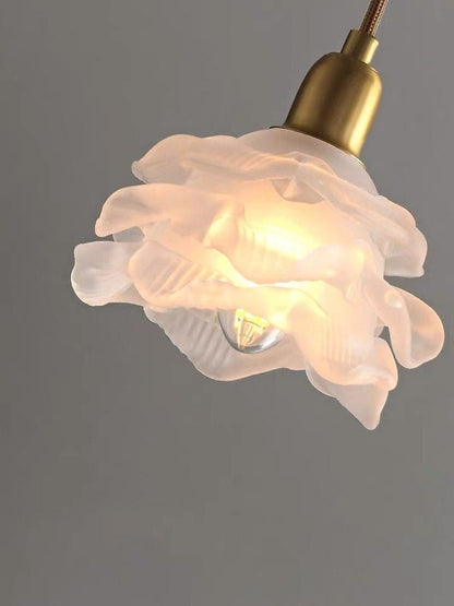 Elegant Glass Floral Wall Lamp with LED Bulb Included