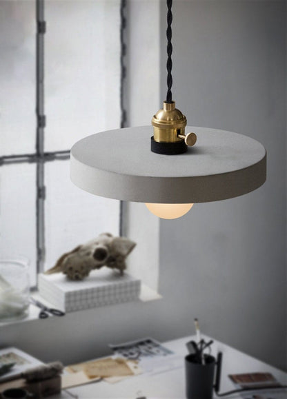 Unique Concrete Pendant Lamp with LED Bulb Included