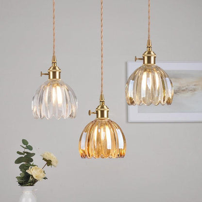 Small Elegant Glass Pendant Lamp with LED Bulb - Lusomart