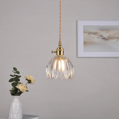 Small Elegant Glass Pendant Lamp with LED Bulb