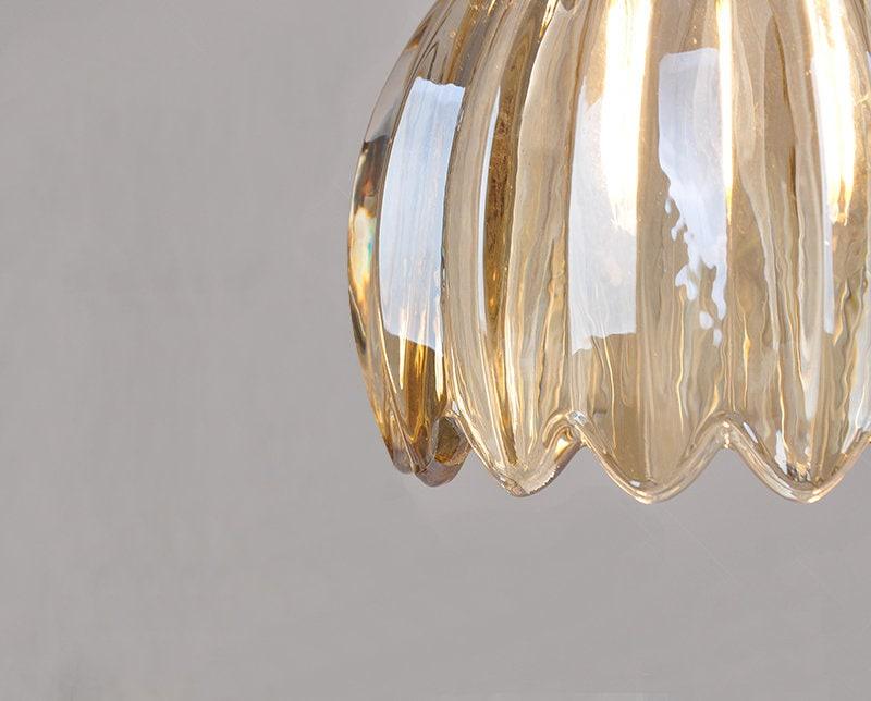 Small Elegant Glass Pendant Lamp with LED Bulb
