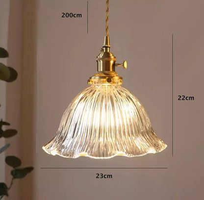 Elegant Glass Pendant Light with LED Bulb Included