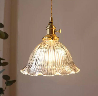Elegant Glass Pendant Light with LED Bulb Included