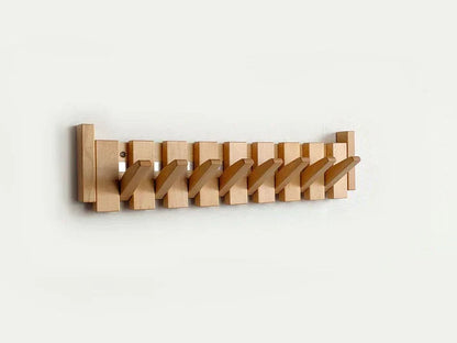 Rustic Wood Wall Mounted Coat Rack And Hook
