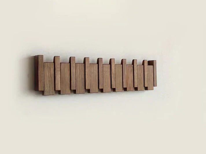 Rustic Wood Wall Mounted Coat Rack And Hook
