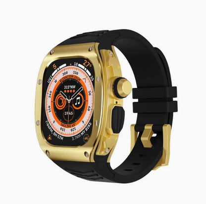 Luxury Metal Case and Soft Strap for Apple Watch Ultra