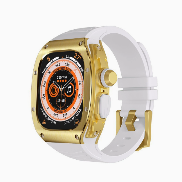 Luxury Metal Case and Soft Strap for Apple Watch Ultra