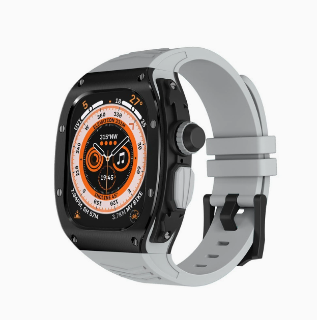 Luxury Metal Case and Soft Strap for Apple Watch Ultra