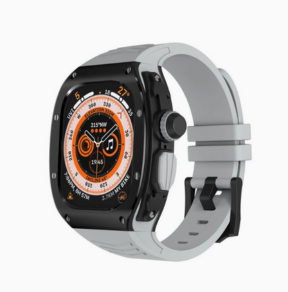 Luxury Metal Case and Soft Strap for Apple Watch Ultra