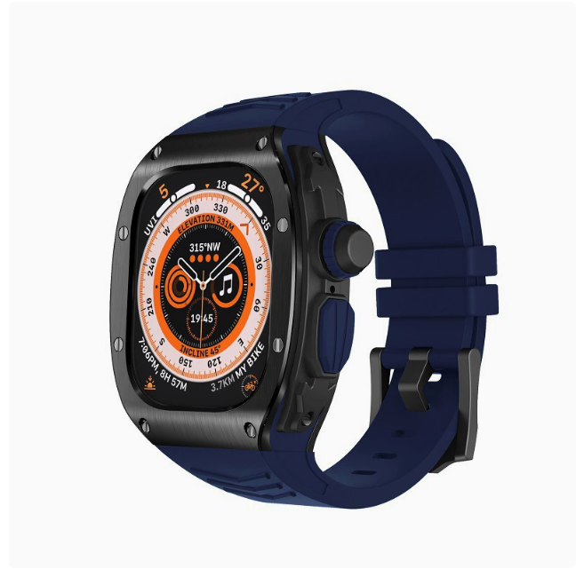 Luxury Metal Case and Soft Strap for Apple Watch Ultra