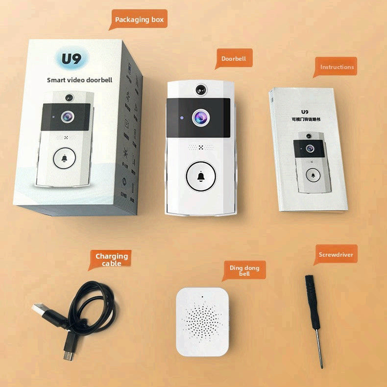 Wireless Smart Doorbell with Motion Alert & Night Vision