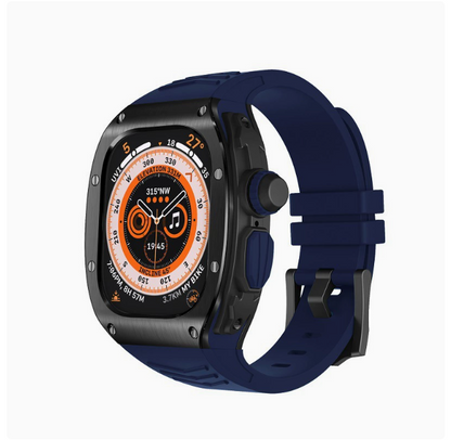 Luxury Metal Case and Soft Strap for Apple Watch Ultra