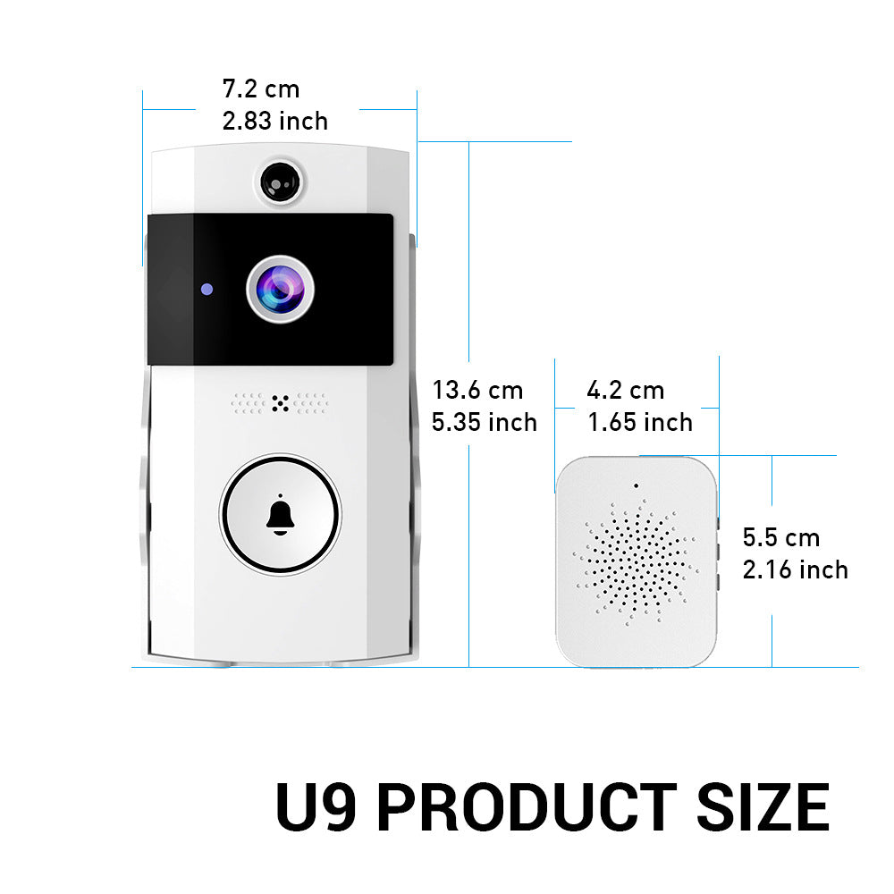 Wireless Smart Doorbell with Motion Alert & Night Vision
