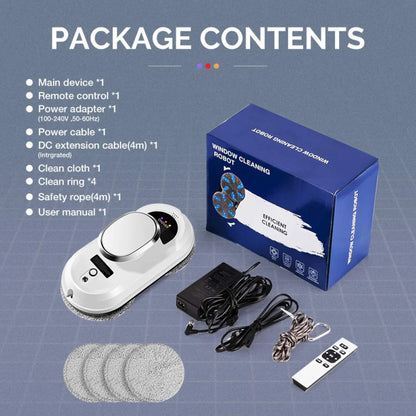 Automatic Window Cleaner Robot With Vacuum