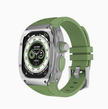 Luxury Metal Case and Soft Strap for Apple Watch Ultra