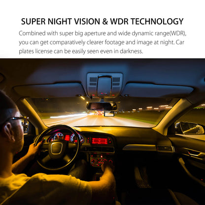 HD Dual Lens Car Camera Front Rear 1080p 4 Inch Screen