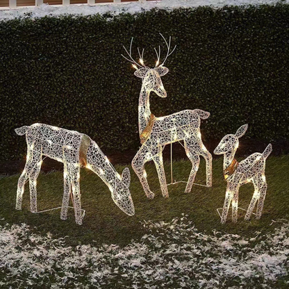 Festive Holiday Yard Reindeer LED Light Display