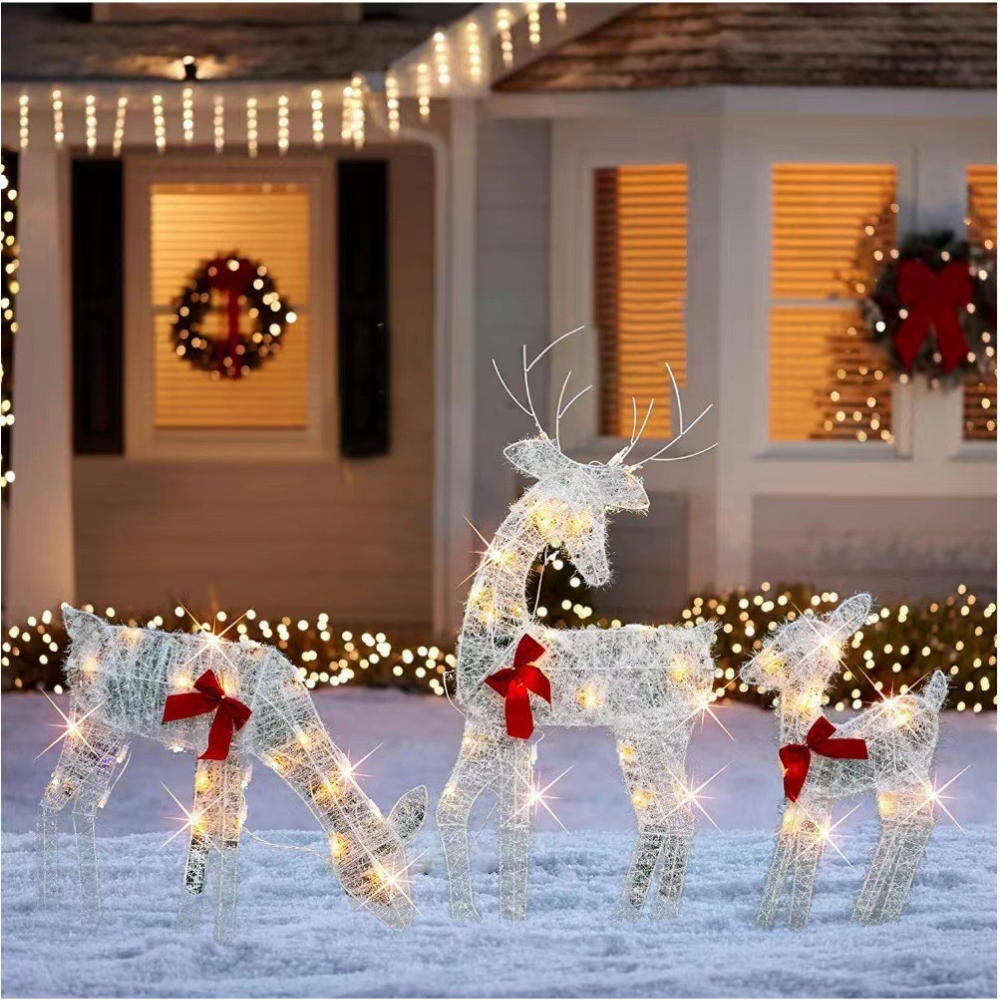Festive Holiday Yard Reindeer LED Light Display