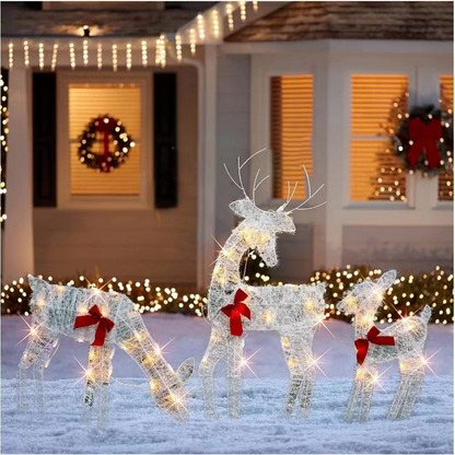 Festive Holiday Yard Reindeer LED Light Display