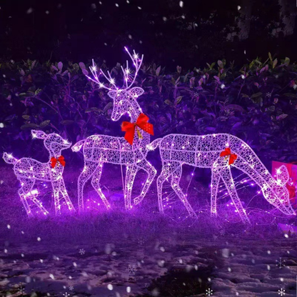Festive Holiday Yard Reindeer LED Light Display