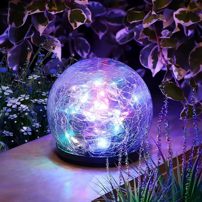 Garden LED Glass Ball Outdoor Pathway Lighting Decor - Lusomart