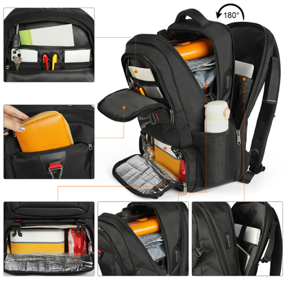 Spacious Hiking Backpack with Insulated Laptop Pocket