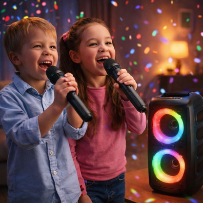 Wireless Portable Karaoke System with Microphones