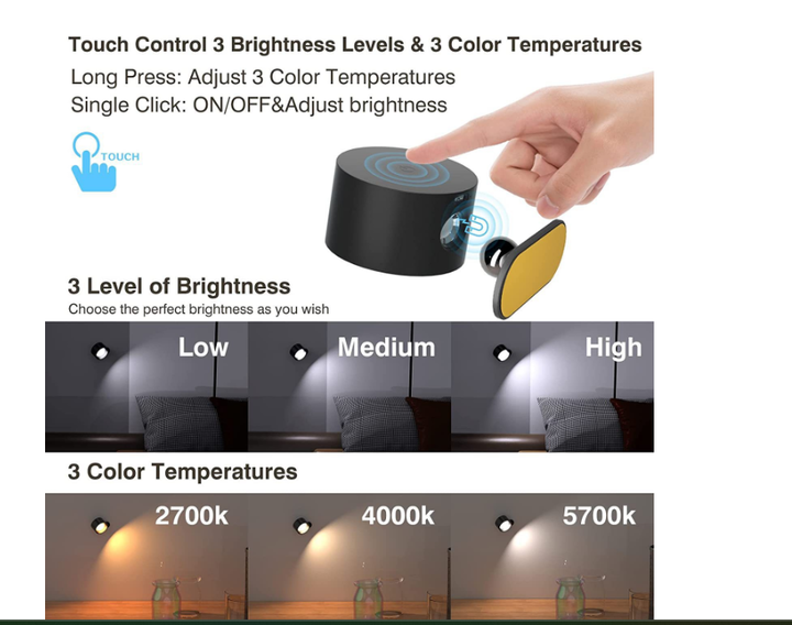 Portable Stick On LED Wall Lamp