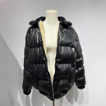 Warm Puffer Coat High Neck Windproof Parka