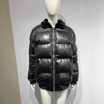 Warm Puffer Coat High Neck Windproof Parka