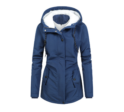 Warm Quilted Waterproof Parka Coat for Ladies