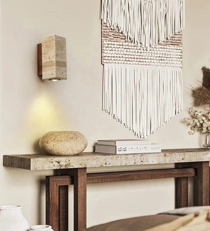 Dark Marble Wall Light Fixture