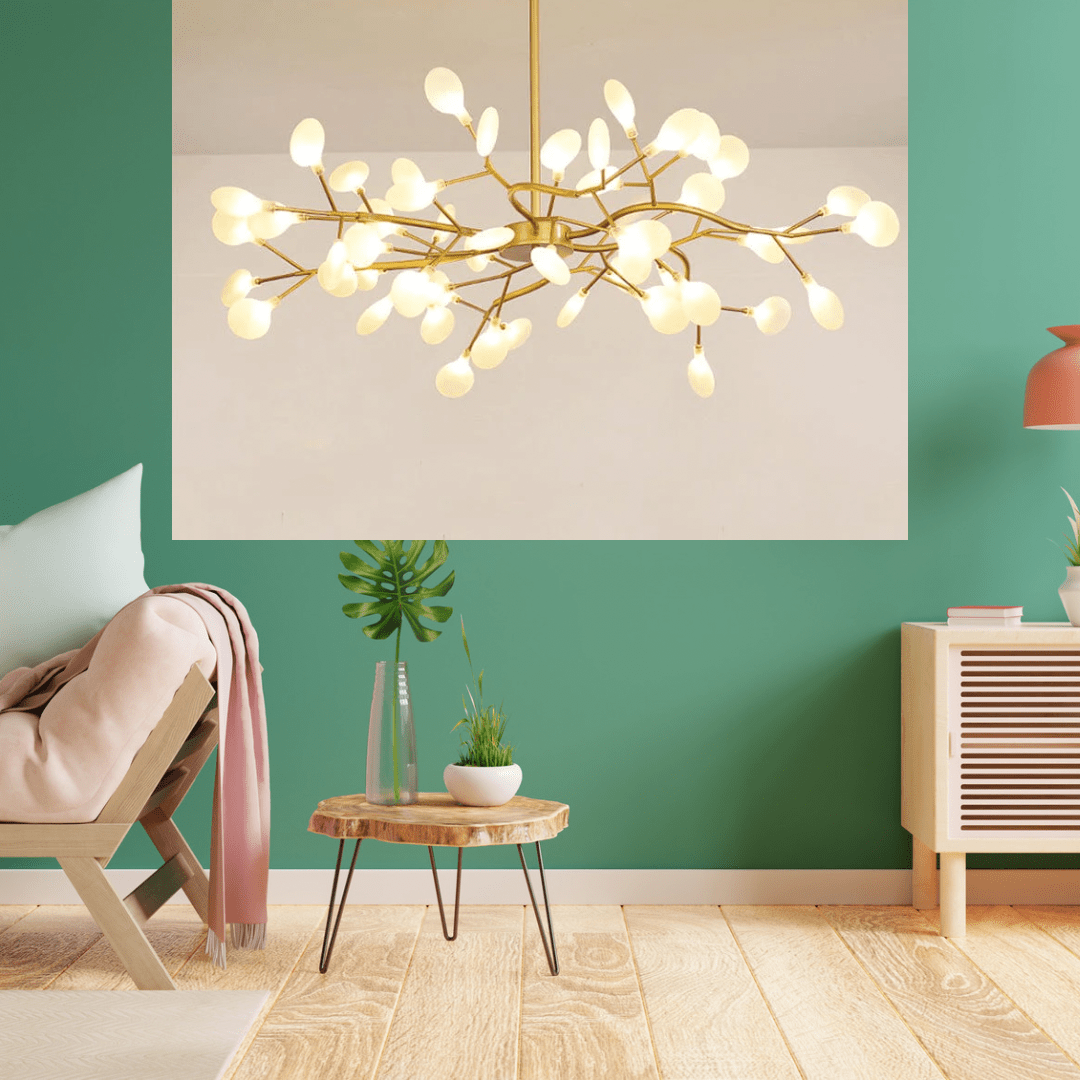 Golden Leaf Hanging Light