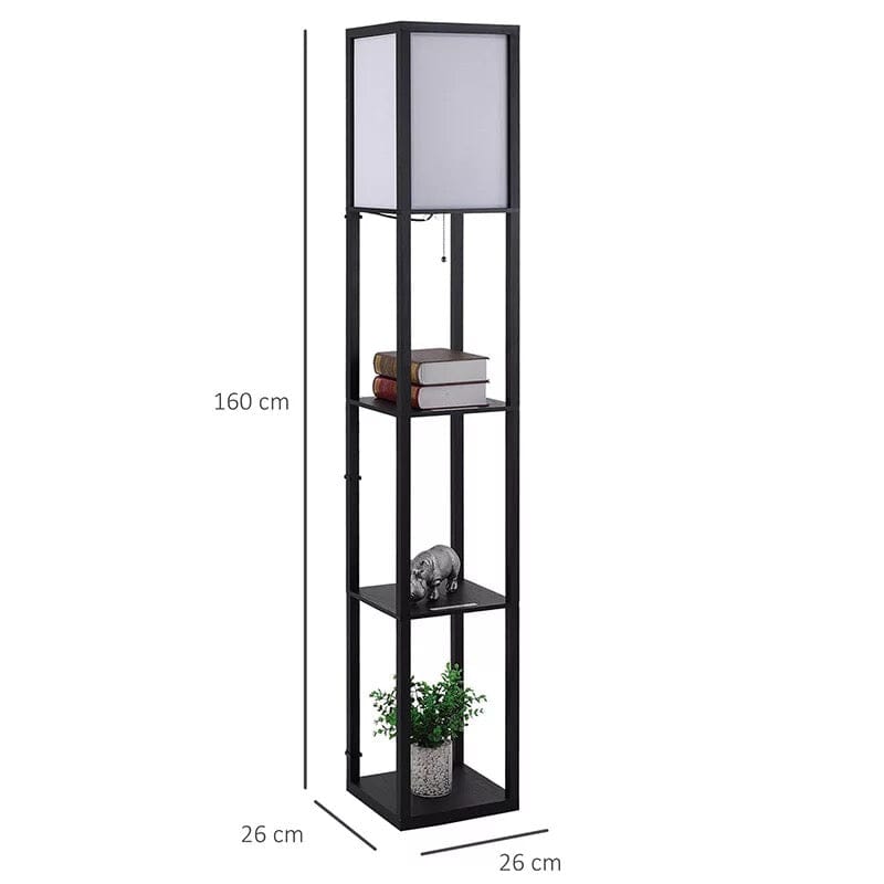 Tall Floor Lamp With Storage Shelves