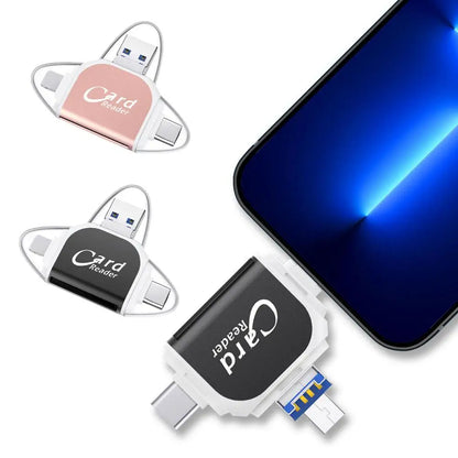 Compact 4-in-1 USB Card Reader - Lusomart